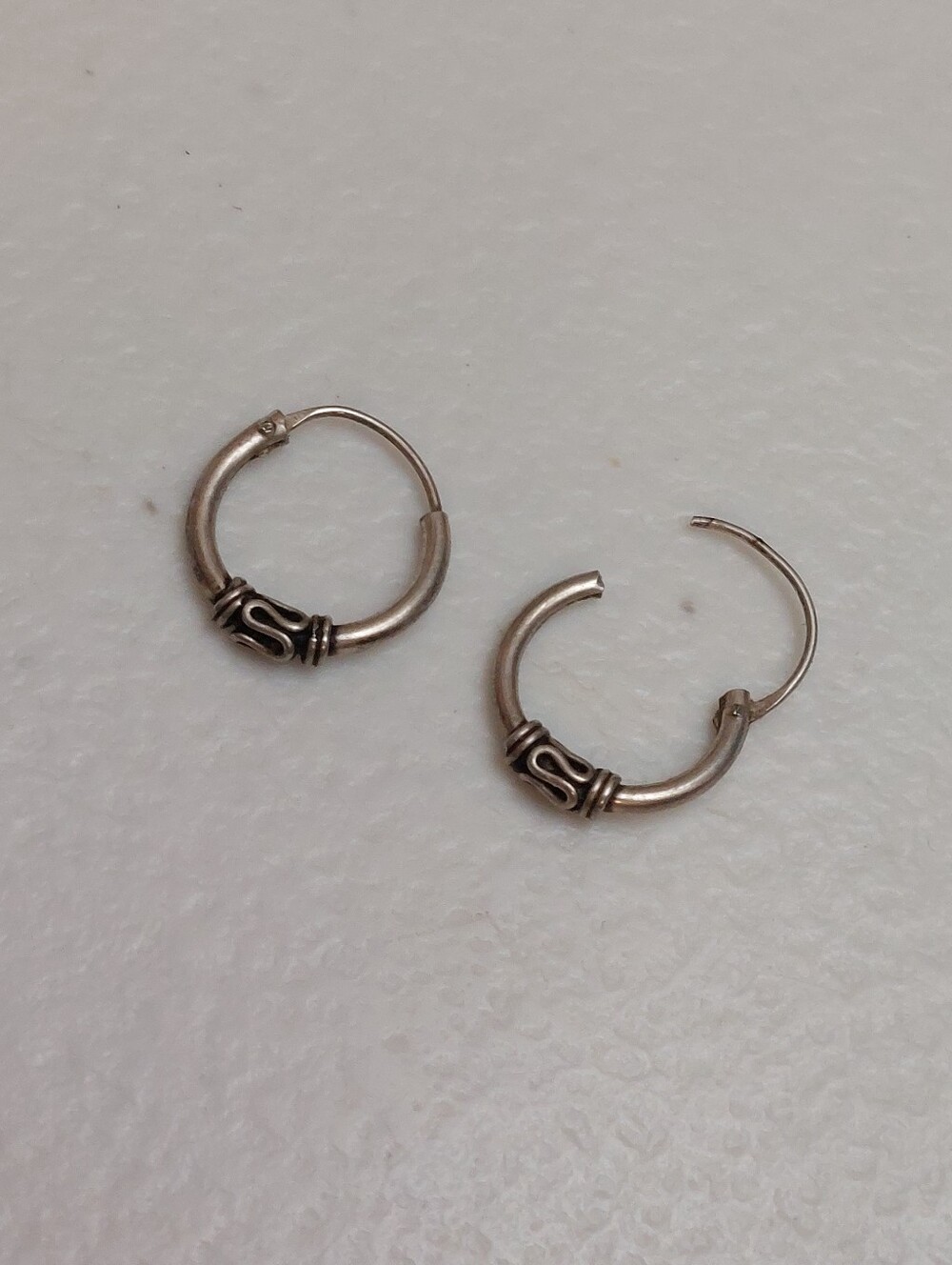 Bali Silver Dainty Hoop Earrings